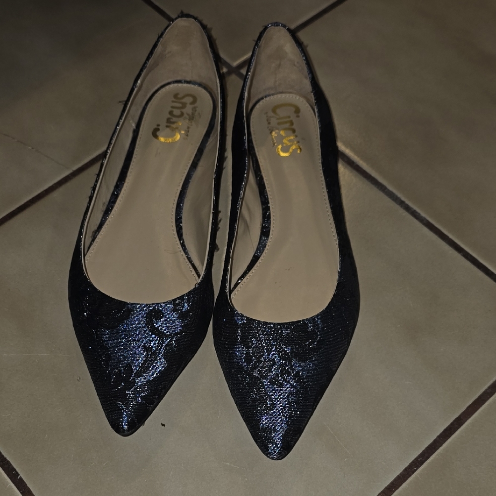 Circus by Sam Edelman Glittery Black and Blue Flats